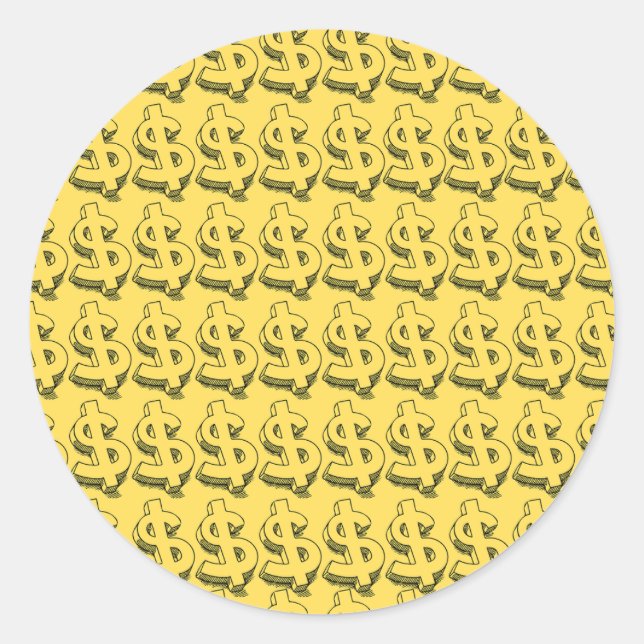 Adesivo dolar dourado (Frente)