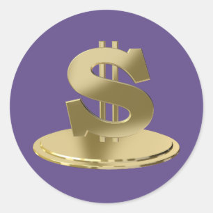 Adesivo dólar ouro