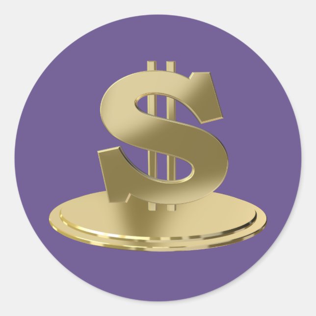 Adesivo dólar ouro (Frente)