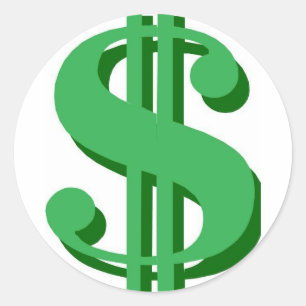 Adesivo dólar-sinal de $