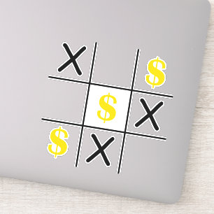 Adesivo Dólar Tic Tac Toe