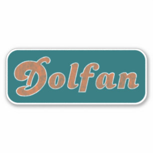 Adesivo Dolfan Miami Vintage (Aqua Orange & White) Sticker