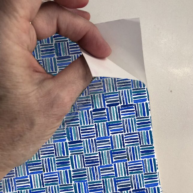 Adesivo Dollhouse Wallpaper, pequeno basketweave azul de p (Criador carregado)