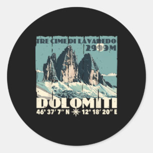 Adesivo Dolomitas Itália Tre Cime Di Lavaredo Drei Zinnen