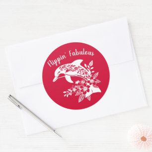 Adesivo Dolphin Flippin Fabulous-Cherry Red