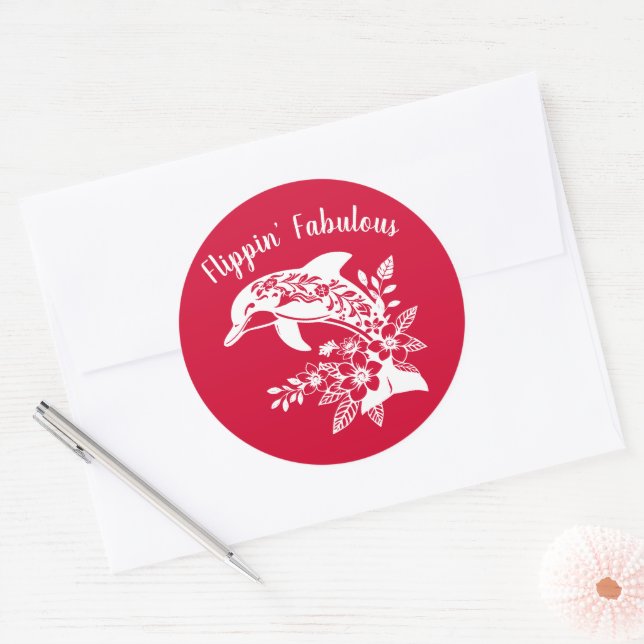 Adesivo Dolphin Flippin Fabulous-Cherry Red (Envelope)