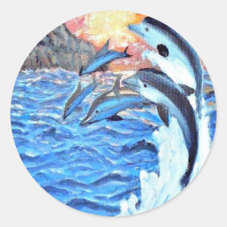 Adesivo Dolphin Porpoise ocean canta arte