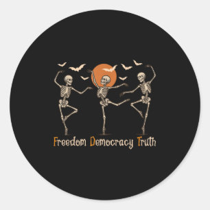Adesivo Dom Democracy Truth Skeleton Dancing Halloween