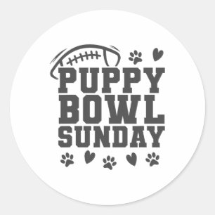 Adesivo Domingo do Bowl de Cachorrinho Super Jogo de Futeb