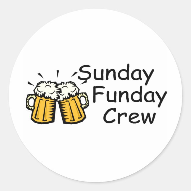 Adesivo Domingo Funday Crew Beer (Frente)