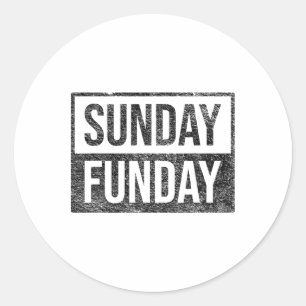 Adesivo Domingo, Funday, igreja de Churrasco desportivo Br