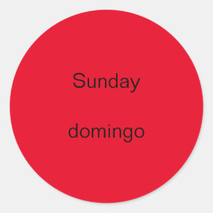 Adesivo Domingo Inglês para Espanhóis