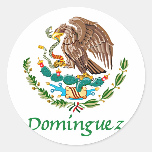Adesivo Domínguez Selo Nacional Mexicano (Frente)