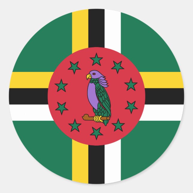 Adesivo Dominica Flag (Frente)
