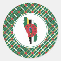 DOMINICA FLAG Mapa Dominicano Na moda Patriótico