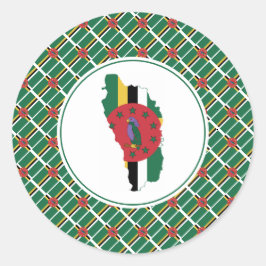Adesivo DOMINICA FLAG Mapa Dominicano Na moda Patriótico