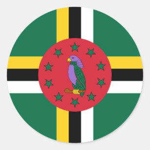 Adesivo Dominica Flag Sticker