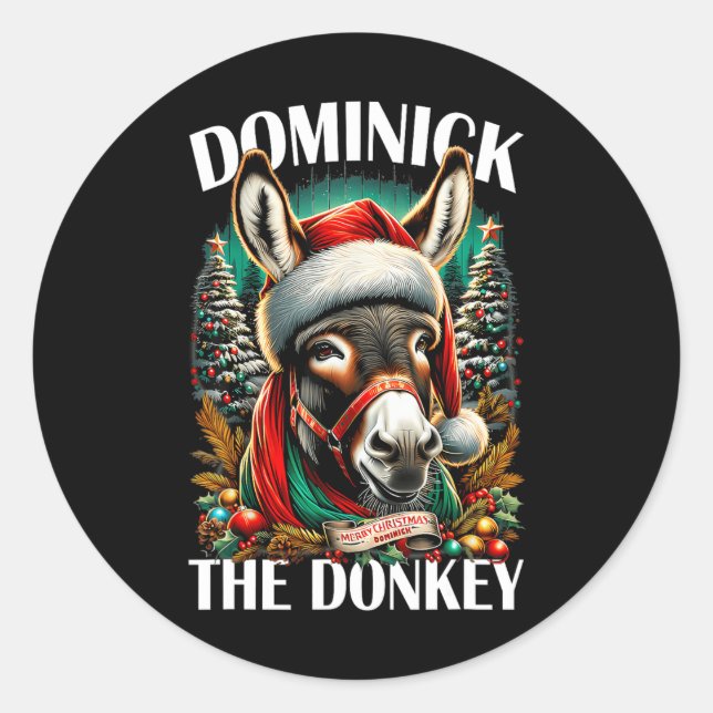 Adesivo Dominick The Donkey Engraçado Cristo Italiano De N (Frente)
