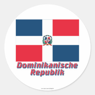 Adesivo Dominikanische Republik Flagge mit Namen