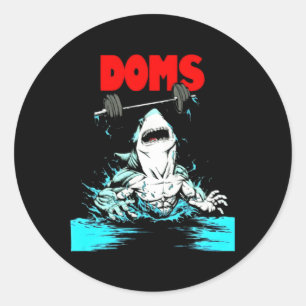 Adesivo Doms Shark Gym Malhação Elevação de Peso