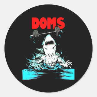 Adesivo Doms Shark Gym Malhação Elevação de Peso