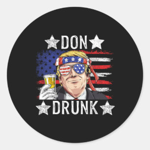 Adesivo Don Bêbado Patriótico Vintage 4 De Julho Bandeira