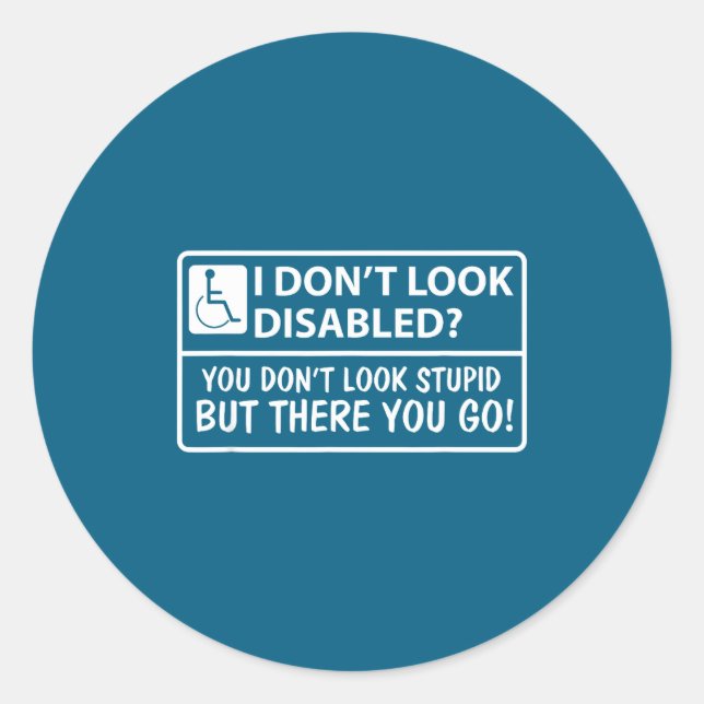 Adesivo Don' Look Disabled Don' Look (Frente)