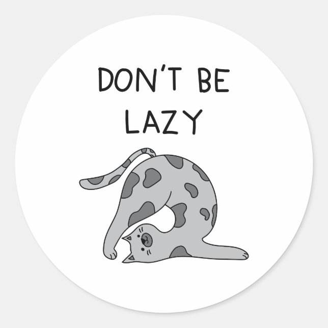 Adesivo Don’t Be Lazy Yoga Cat (Frente)