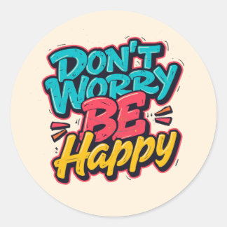Adesivo Don’t Worry Be Happy Graffiti Sticker