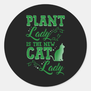 Adesivo Dona das Plantas é a Nova Dona de Gatos Engraçado 