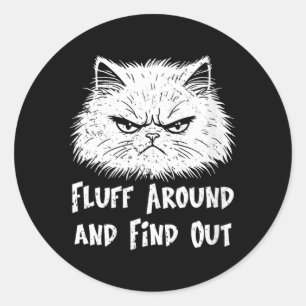 Adesivo Dona Fluff Engraçado Sarcástico Dona de Gato