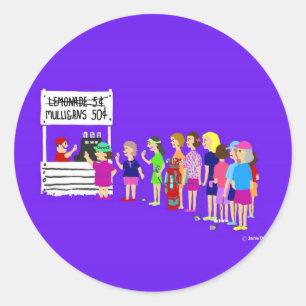 Adesivo Dona Mulligan Golf Cartoon Stickers