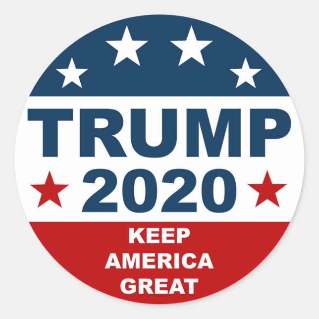 Adesivo Donal Trump 2020 Keep America Excelente (Frente)