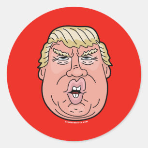 Adesivo Donald J. Trump Cartoon Face Sticker