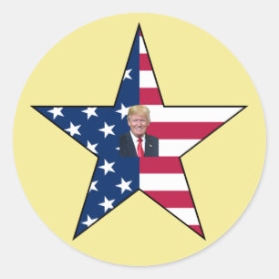 Adesivo Donald J. Trump~Presidente ~EUA Flag ~Star ~ MAGA 
