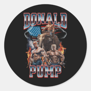 Adesivo Donald Pump Trump Gym Cobrir