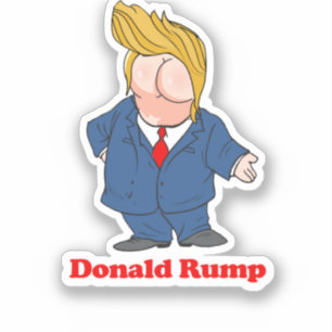 Adesivo Donald Rump - Design Anti-Trump - - Político -.p