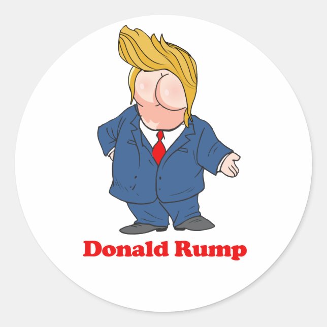 Adesivo Donald Rump - Design Anti-Trump - - Político -.p (Frente)
