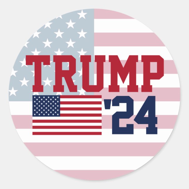 Adesivo Donald Trump 2024 American Flag (Frente)