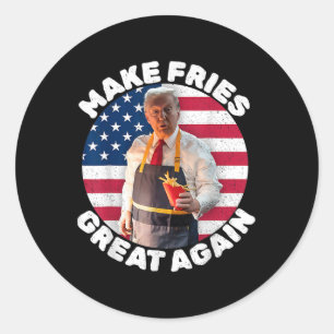 Adesivo Donald Trump 2024 Batata Frita - Faça Batatas Frit