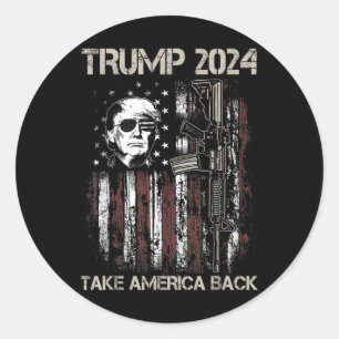 Adesivo Donald Trump 2024 Devolva a América à Sinalizador