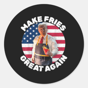 Adesivo Donald Trump 2024 Francês Fry - Make French Fries 
