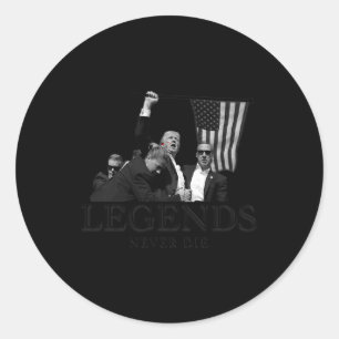 Adesivo Donald Trump 2024 Lendas Nunca Morrem Patriótica D
