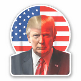 Adesivo Donald Trump 2024 Presidente Legend American Flag
