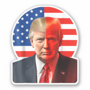 Adesivo Donald Trump 2024 Presidente Legend American Flag