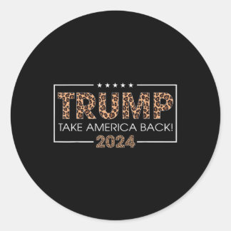 Adesivo Donald Trump 2024 Recupere a Impressão Leopardo na