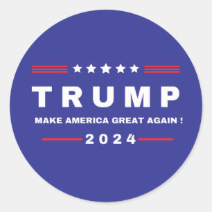 Adesivo Donald Trump 2024 Retire Novamente a América