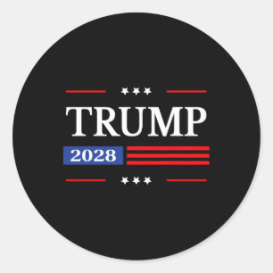 Adesivo Donald Trump 2028 Presidente Americano Flag Pro Tr
