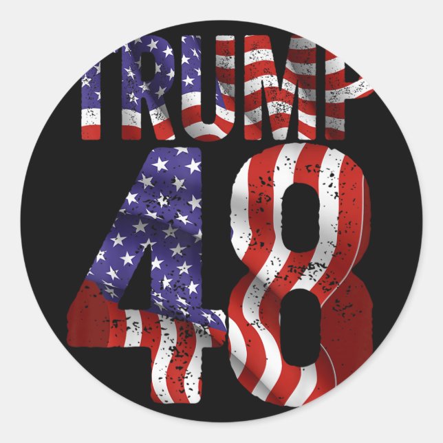 Adesivo Donald Trump 2028 Trump 45 47 48º Presidente Ameri (Frente)