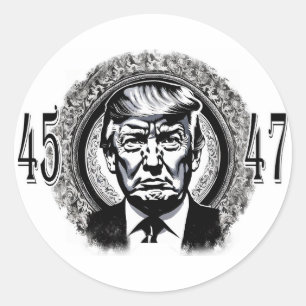 Adesivo Donald Trump 45/47
